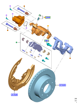 Brand New OEM REAR BRAKE PADS BRONCO 2021-2023 MB3Z-2200-B