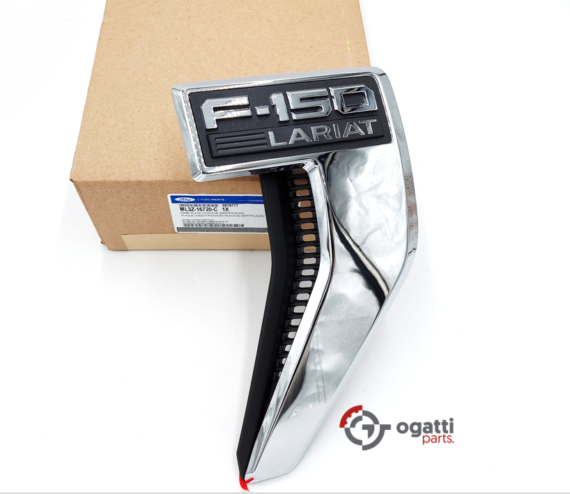 Brand New OEM Emblem fender F-150 LARIAT Version in Chrome 2021 Passenger SIDE RH ML3Z-16720-C