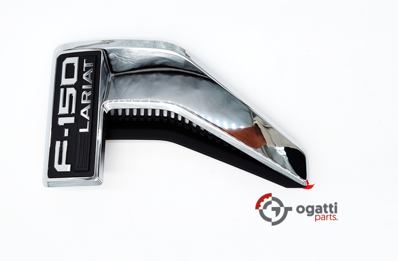 Brand New OEM Emblem fender F-150 LARIAT Version in Chrome 2021 Passenger SIDE RH ML3Z-16720-C - Imagen 6