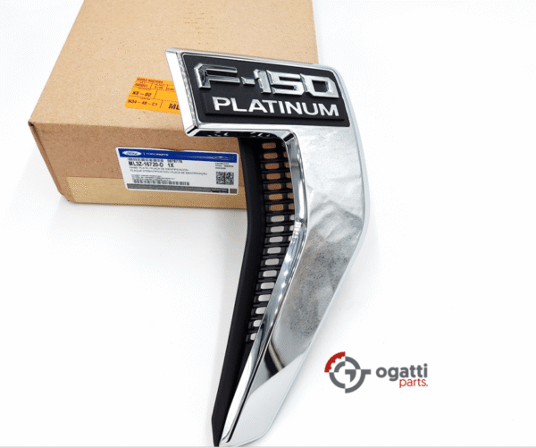 Brand New OEM Emblem fender F-150 PLATINUM Version in CHROME 2021 Passenger SIDE RH ML3Z-16720-D