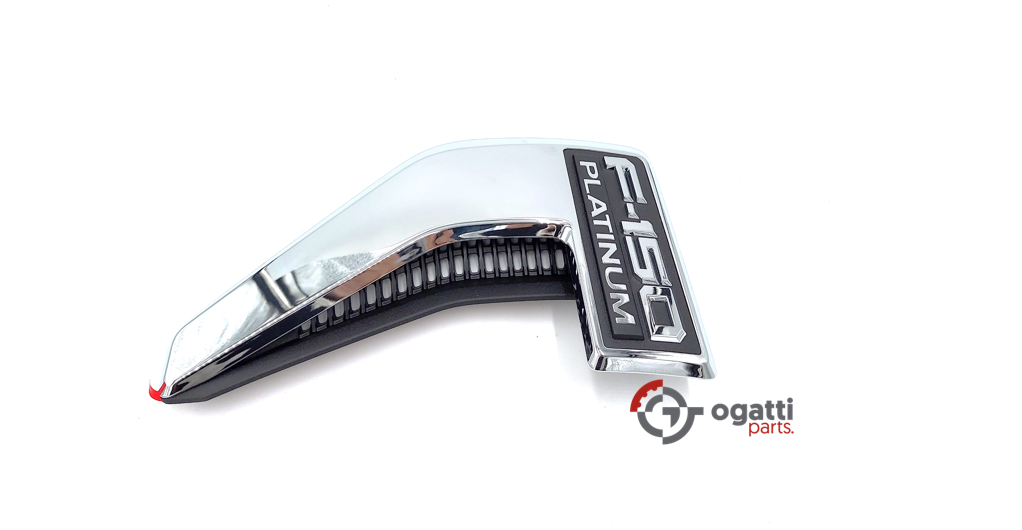 Brand New OEM Emblem fender F-150 PLATINUM Version in CHROME 2021 Driver SIDE LH ML3Z-16720-DA - Imagen 4