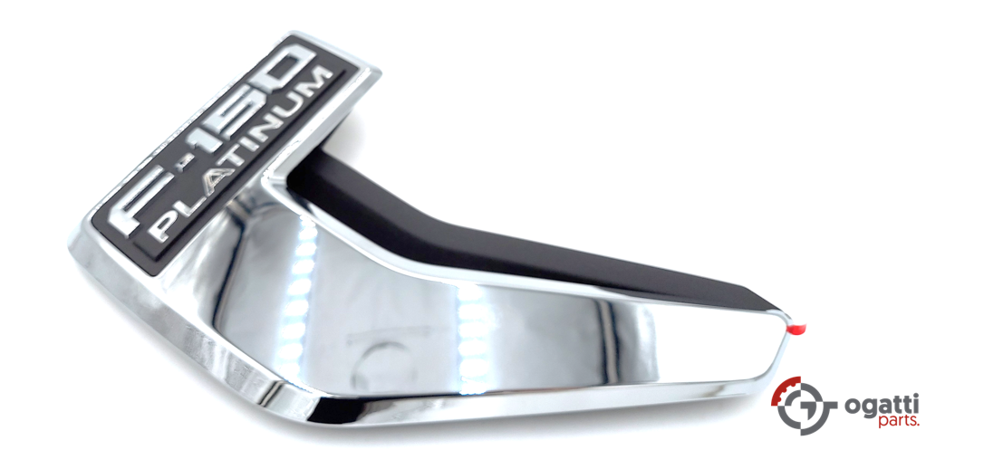 Brand New OEM Emblem fender F-150 PLATINUM Version in CHROME 2021 Driver SIDE LH ML3Z-16720-DA - Imagen 5