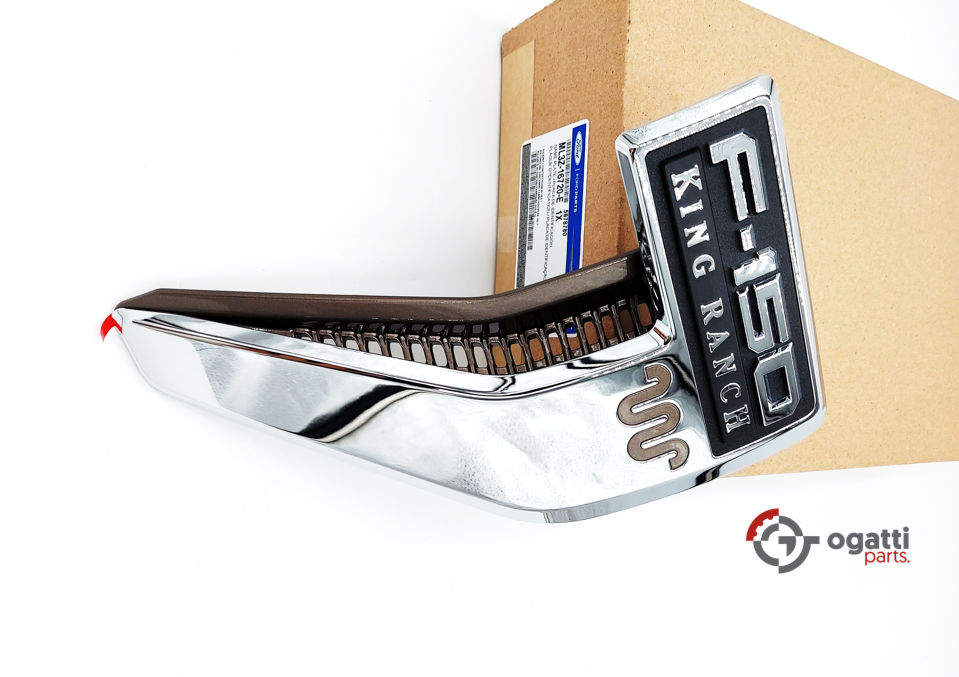 Brand New OEM Emblem fender F-150 KING RANCH Version in CHROME 2021 Passenger SIDE RH ML3Z-16720-E - Imagen 2