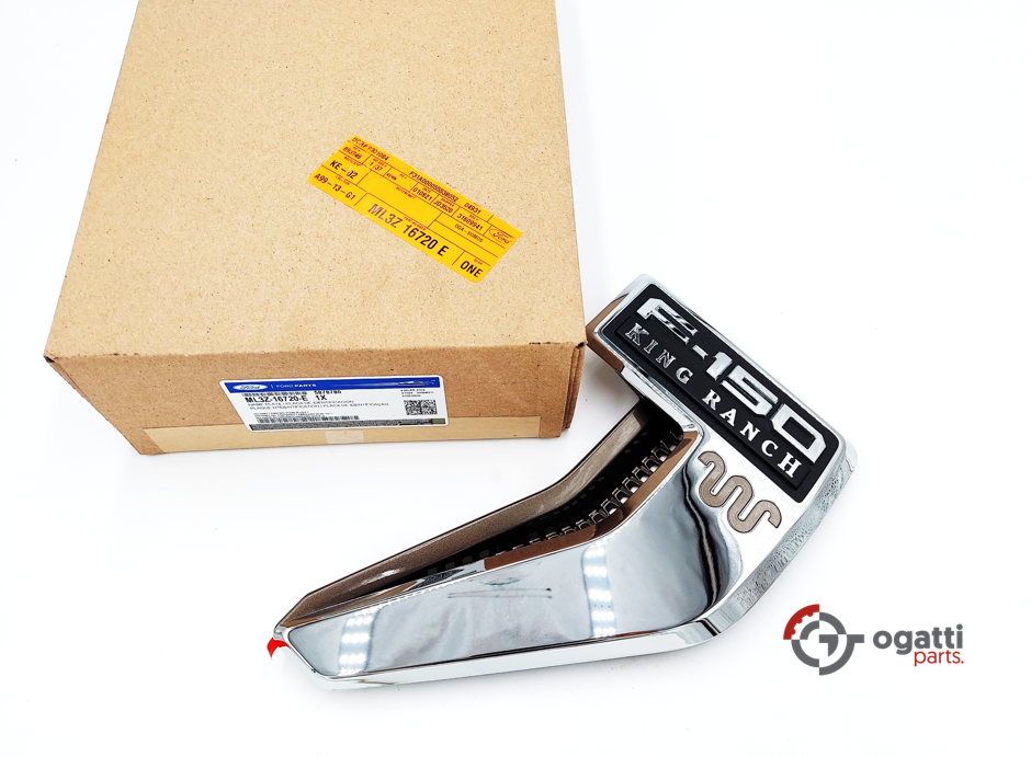 Brand New OEM Emblem fender F-150 KING RANCH Version in CHROME 2021 Passenger SIDE RH ML3Z-16720-E - Imagen 4