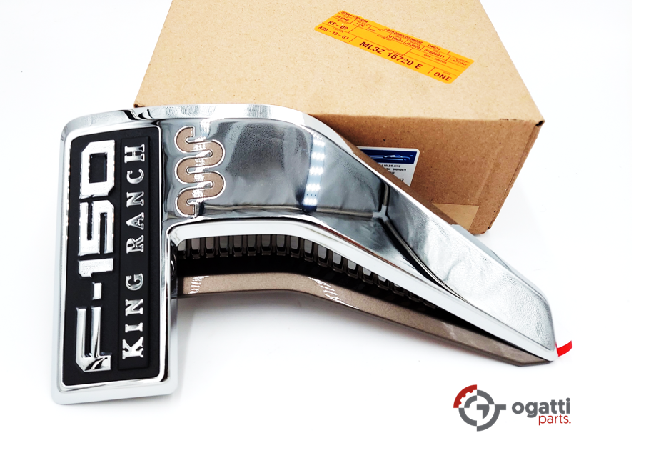 Brand New OEM Emblem fender F-150 KING RANCH Version in CHROME 2021 Passenger SIDE RH ML3Z-16720-E - Imagen 7
