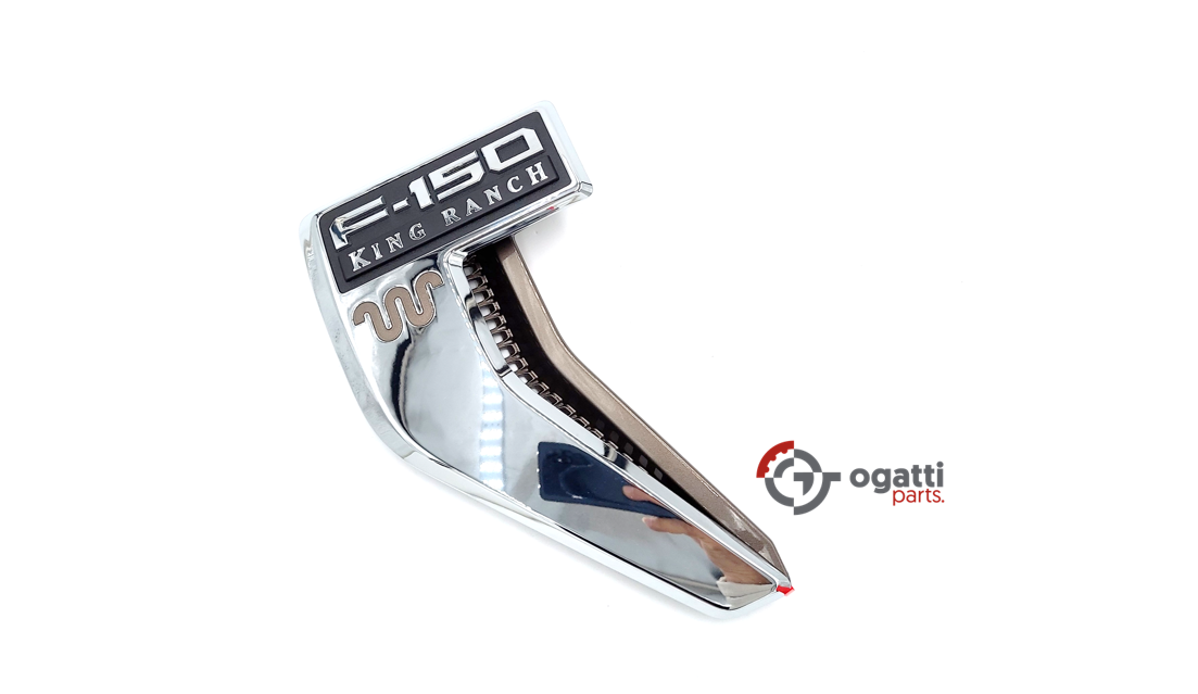 Brand New OEM Emblem fender F-150 KING RANCH Version in CHROME 2021 Driver SIDE LH ML3Z-16720-EA - Imagen 2