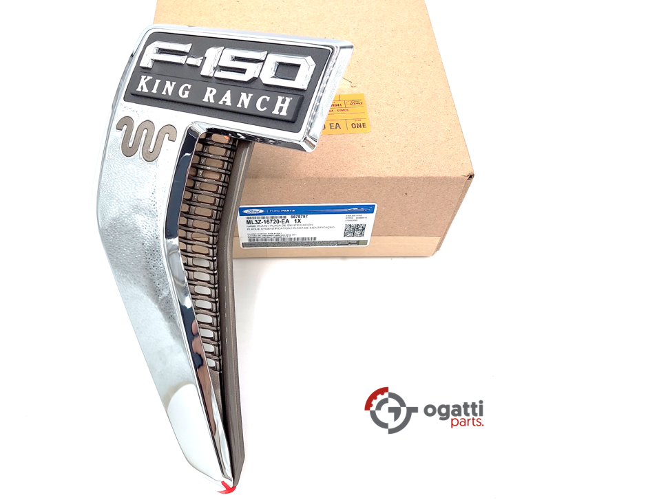 Brand New OEM Emblem fender F-150 KING RANCH Version in CHROME 2021 Driver SIDE LH ML3Z-16720-EA