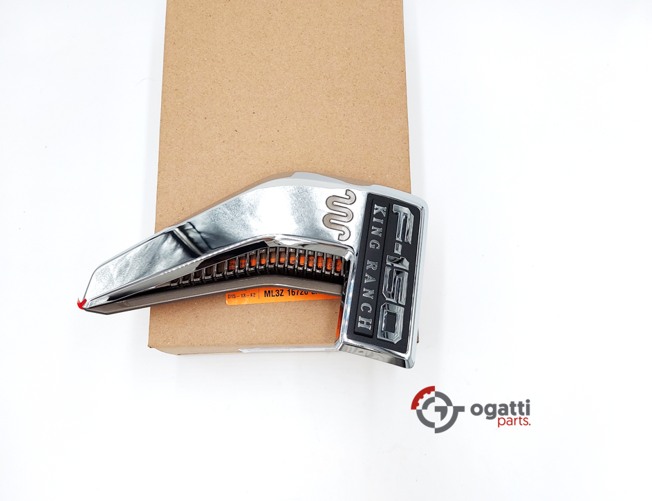 Brand New OEM Emblem fender F-150 KING RANCH Version in CHROME 2021 Driver SIDE LH ML3Z-16720-EA - Imagen 8