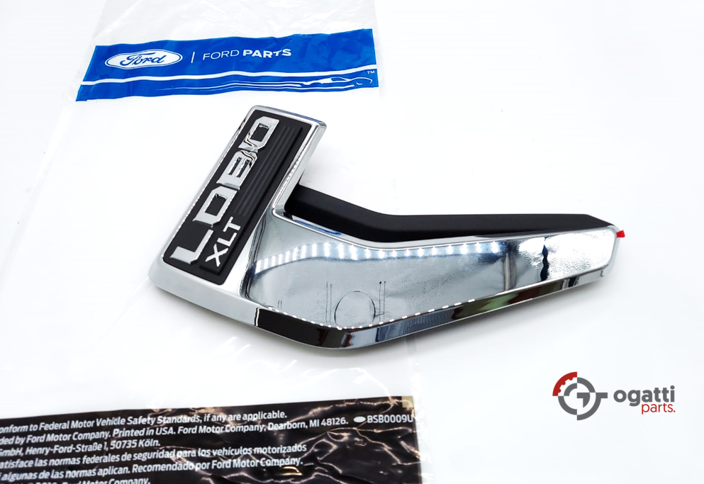 Brand New OEM Emblem fender F-150 LOBO XLT Version in Chrome 2021 DRIVER SIDE LH ML3Z-16720-FA - Imagen 4