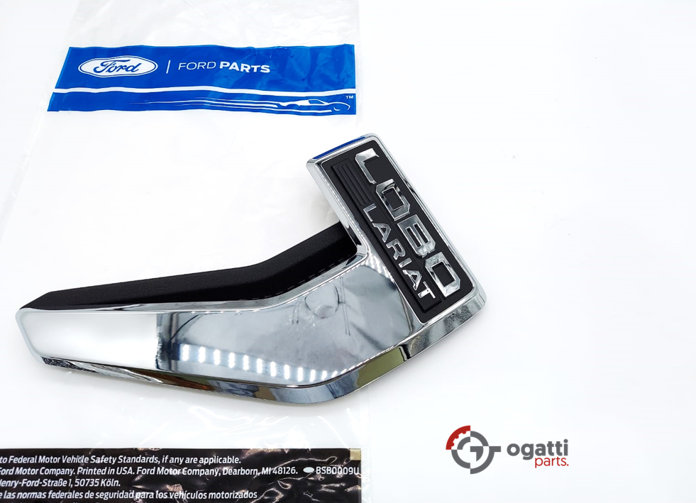 Brand New OEM Emblem fender F-150 LOBO LARIAT Version in Chrome 2021 Passenger SIDE RH ML3Z-16720-G - Imagen 2