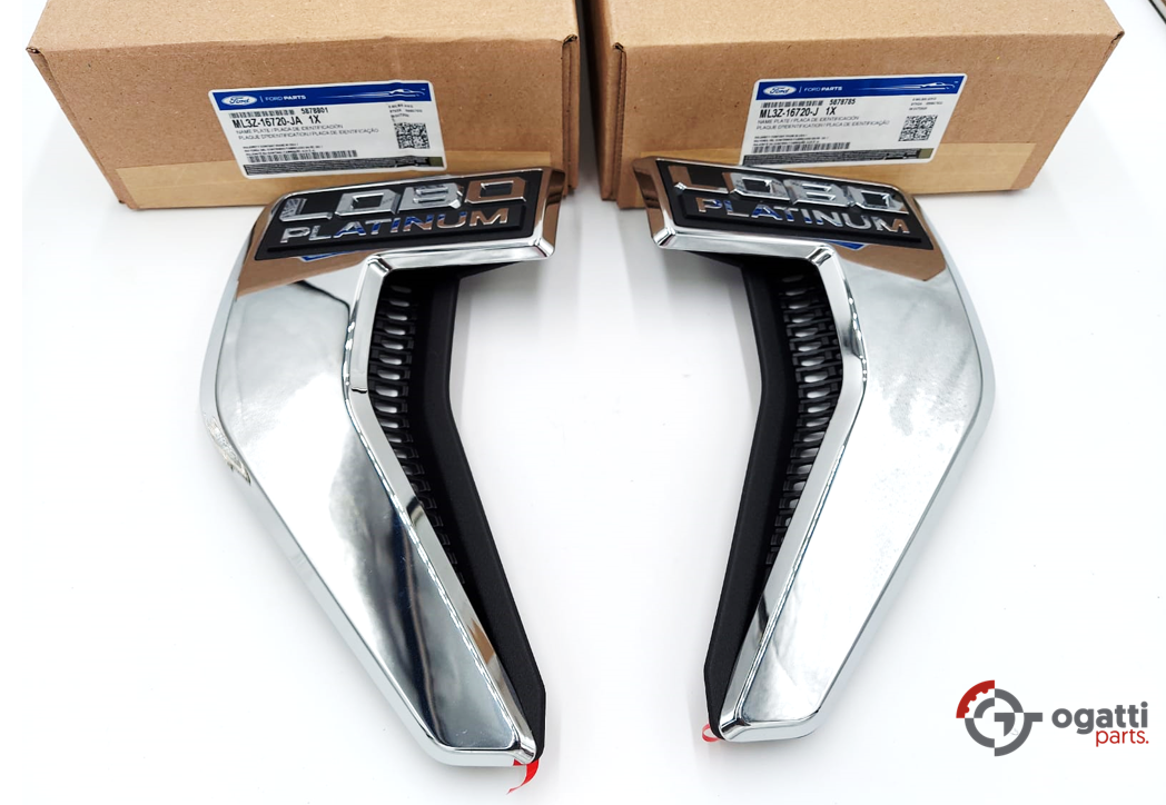 Brand New OEM NAME PLATE F-150 LOBO Platinum Version 2021 KIT RH-LH (OG-F150-2020-2-13) - Imagen 4