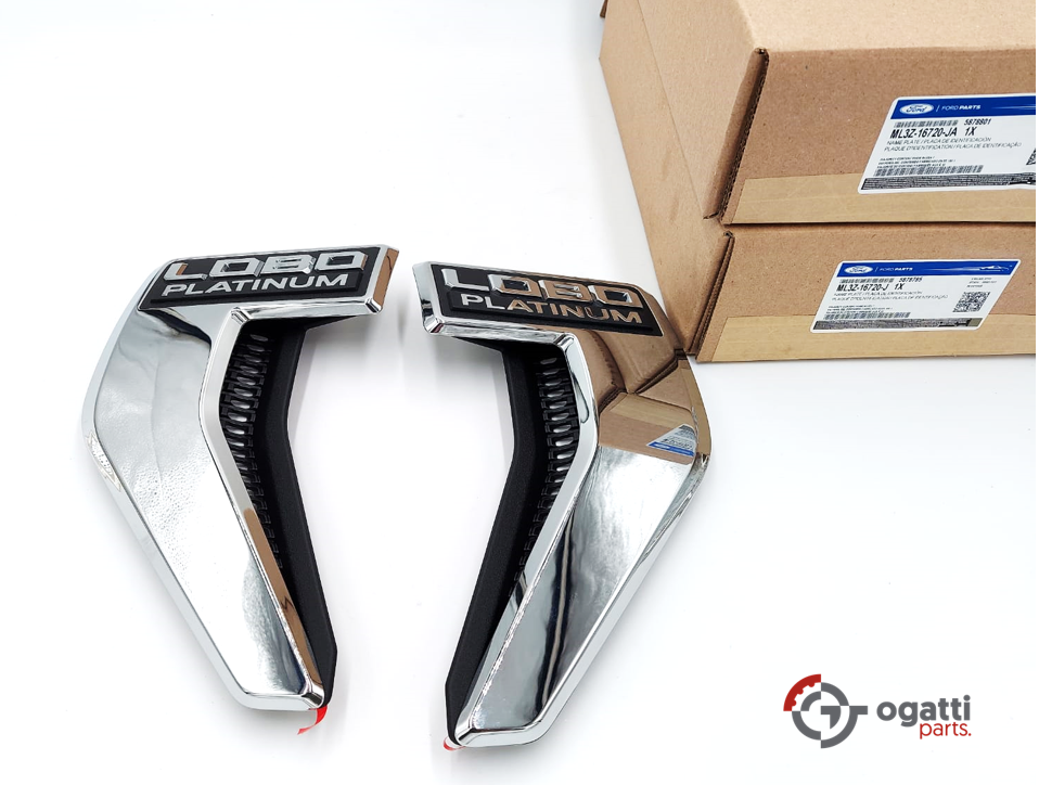 Brand New OEM NAME PLATE F-150 LOBO Platinum Version 2021 KIT RH-LH (OG-F150-2020-2-13) - Imagen 5