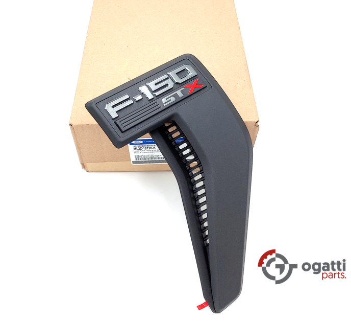 Brand New OEM Emblem fender F-150 STX Version in BLACK 2021 Passenger SIDE RH ML3Z-16720-K - Imagen 7