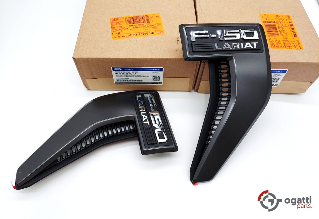 Brand New OEM NAME PLATE F-150 LARIAT Sport Package 2021 KIT RH-LH (OG-F150-2020-2-5) - Imagen 3