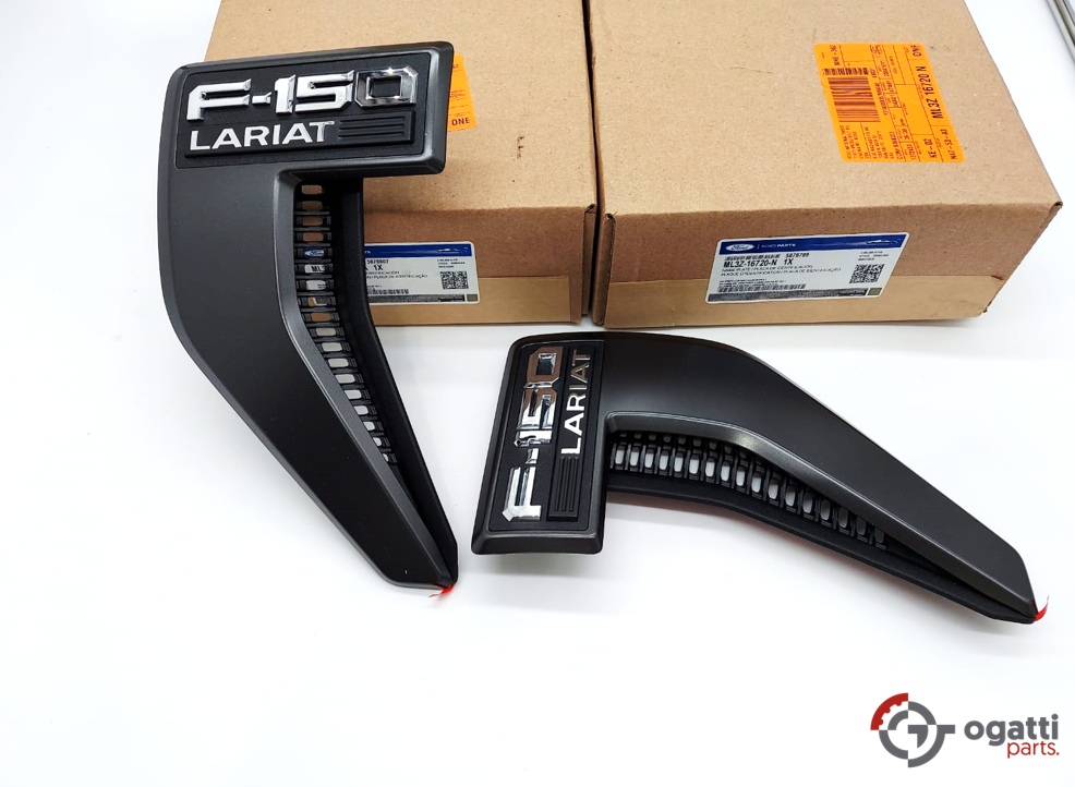 Brand New OEM NAME PLATE F-150 LARIAT Sport Package 2021 KIT RH-LH (OG-F150-2020-2-5) - Imagen 4