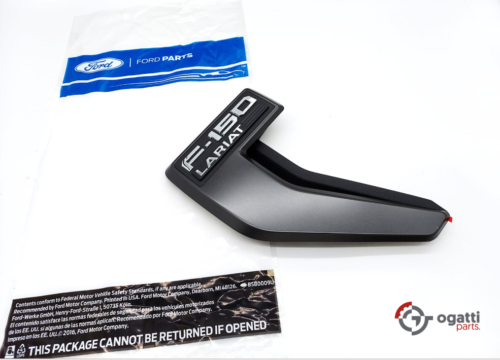 Brand New OEM Emblem fender F-150 LARIAT Version in BLACK 2021 Driver SIDE LH ML3Z-16720-NA - Imagen 5