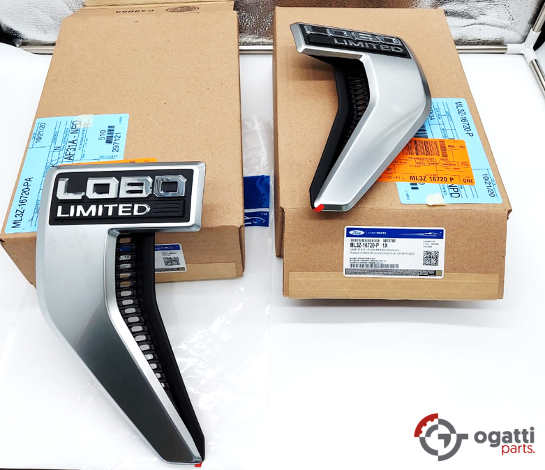 Brand New OEM NAME PLATE F-150 LOBO Limited Version 2021 KIT RH-LH (OG-F150-2020-2-14) - Imagen 2