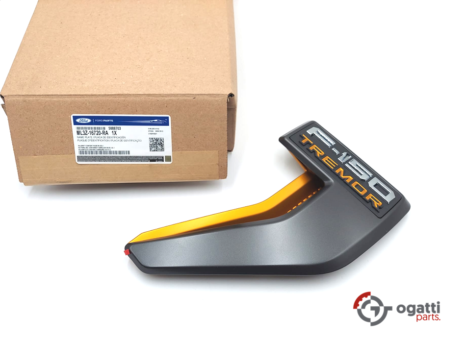 Brand New OEM Emblem fender F-150 TREMOR Version 2021 PASSENGER SIDE RH ML3Z-16720-RA - Imagen 3