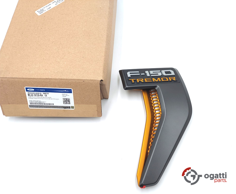 Brand New OEM Emblem fender F-150 TREMOR Version 2021 PASSENGER SIDE RH ML3Z-16720-RA - Imagen 5