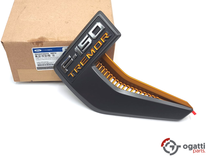 Brand New OEM Emblem fender F-150 TREMOR Version 2021 DRIVER SIDE LH ML3Z-16720-RB - Imagen 6