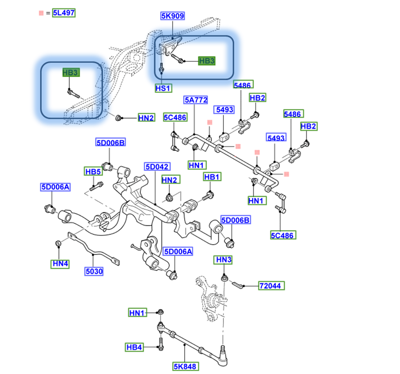 BRAND NEW OEM ONE HARDWARE BOLT BRACKET SUSPENSION MUSTANG N-804442-S439 | N-804442-S426 - Imagen 5