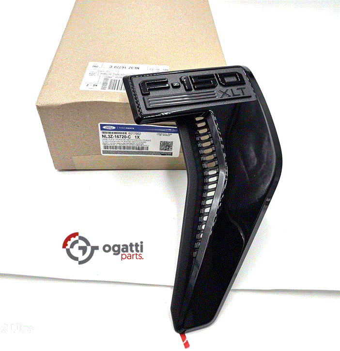 Brand New OEM Emblem fender F-150 XLT Version in BLACK 2021 Passenger SIDE RH NL3Z-16720-C - Imagen 2