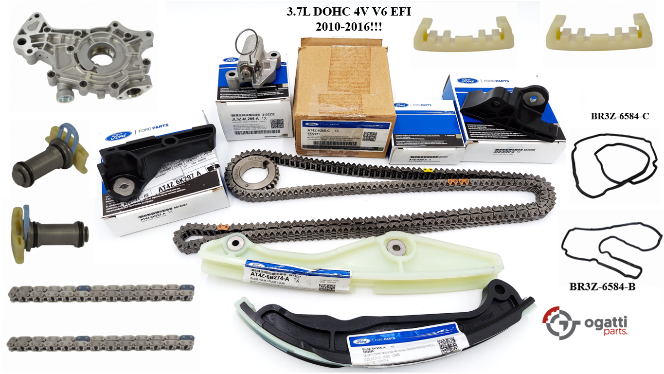 Brand New OEM Timing Chain Kit 3.7L DOHC 4V V6 EFI 2010-2016, 16 Pieces, Engine Repair Kit (OG-60-3.7L-16-1) - Imagen 2