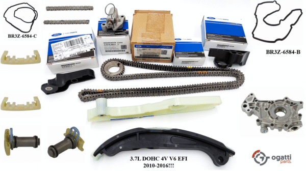 Brand New OEM Timing Chain Kit 3.7L DOHC 4V V6 EFI 2010-2016, 16 Pieces, Engine Repair Kit (OG-60-3.7L-16-1)