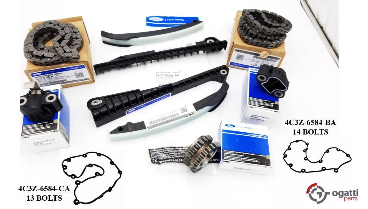 Brand New OEM Timing Chain Guides 5.4L SOHC V8, 2004 11 Pieces, Engine Repair Kit (OG-60-5.4L-11-4) - Imagen 2