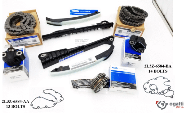 Brand New OEM Timing Chain Guides 5.4L SOHC V8, 2004 11 Pieces, Engine Repair Kit Econoline|Excursion|Expedition|F-250-350 2004-2017 (OG-60-5.4L-11-5)