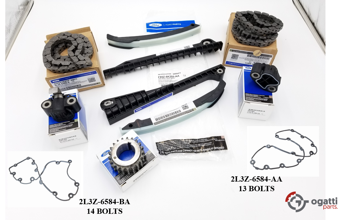 Brand New OEM Timing Chain Guides 5.4L SOHC V8, 2004 11 Pieces, Engine Repair Kit Econoline|Excursion|Expedition|F-250-350 2004-2017 (OG-60-5.4L-11-5) - Imagen 3