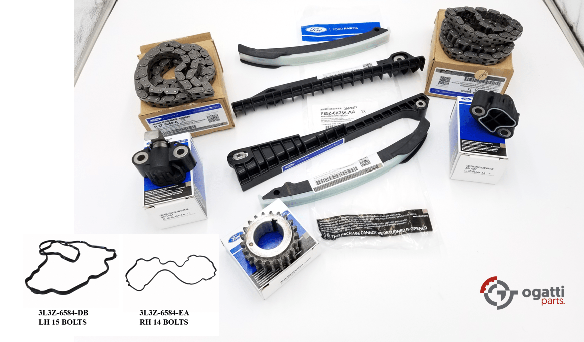 Brand New OEM Timing Chain Guides 5.4L SOHC V8, 2004 11-6 Pieces, Engine Repair Kit Econoline|Excursion|Expedition|F-250-350 2004-2017 (OG-60-5.4L-11-6)