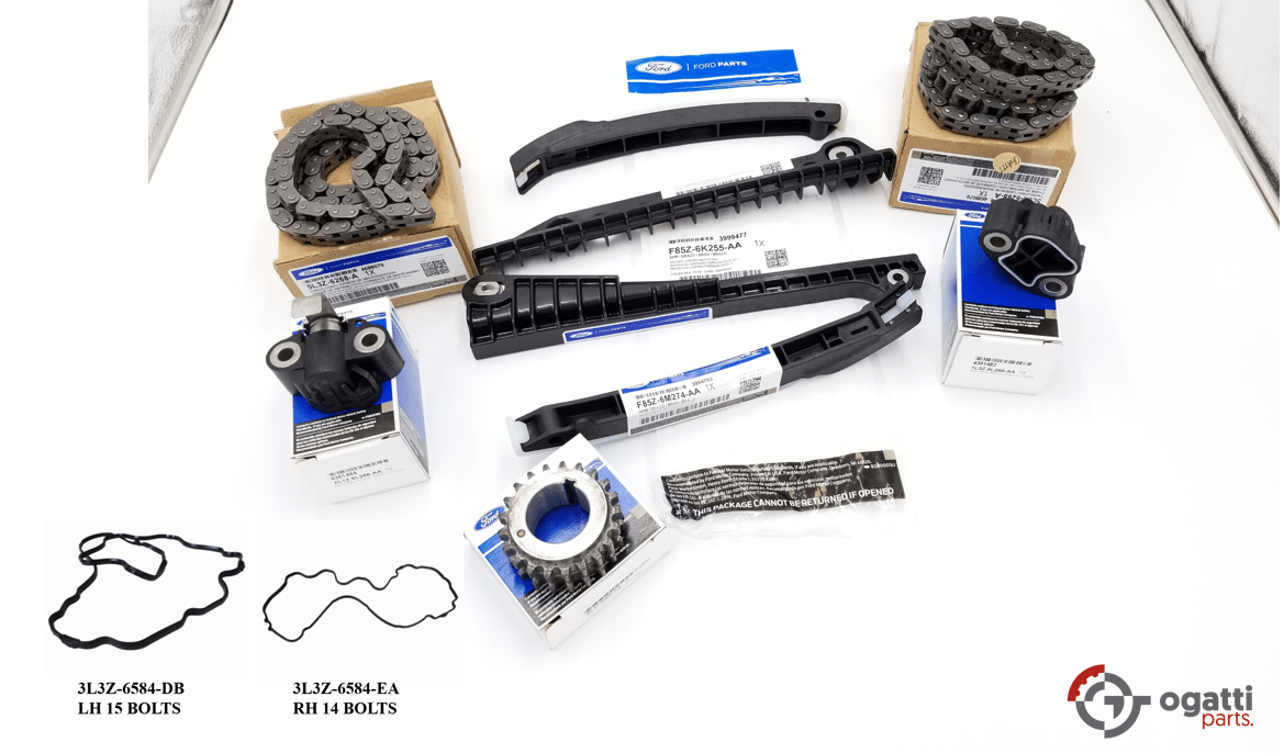 Brand New OEM Timing Chain Guides 5.4L SOHC V8, 2004 11-6 Pieces, Engine Repair Kit Econoline|Excursion|Expedition|F-250-350 2004-2017 (OG-60-5.4L-11-6) - Imagen 4