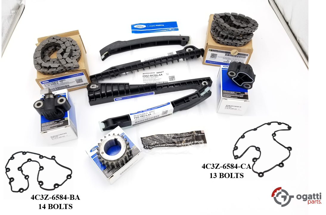 Brand New OEM Timing Chain Guides 5.4L SOHC V8, 2004 11 Pieces, Engine Repair Kit (OG-60-5.4L-11-4) - Imagen 4