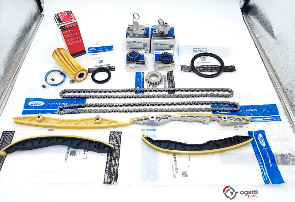 Brand New OEM ENGINE TIMING CHAIN GUIDES KIT-14 PIECES 3.0L DOHC 4V F-150 EDGE FUSION 2016-2018 (OGT-60-3.0LGTDI-14-1) - Imagen 3