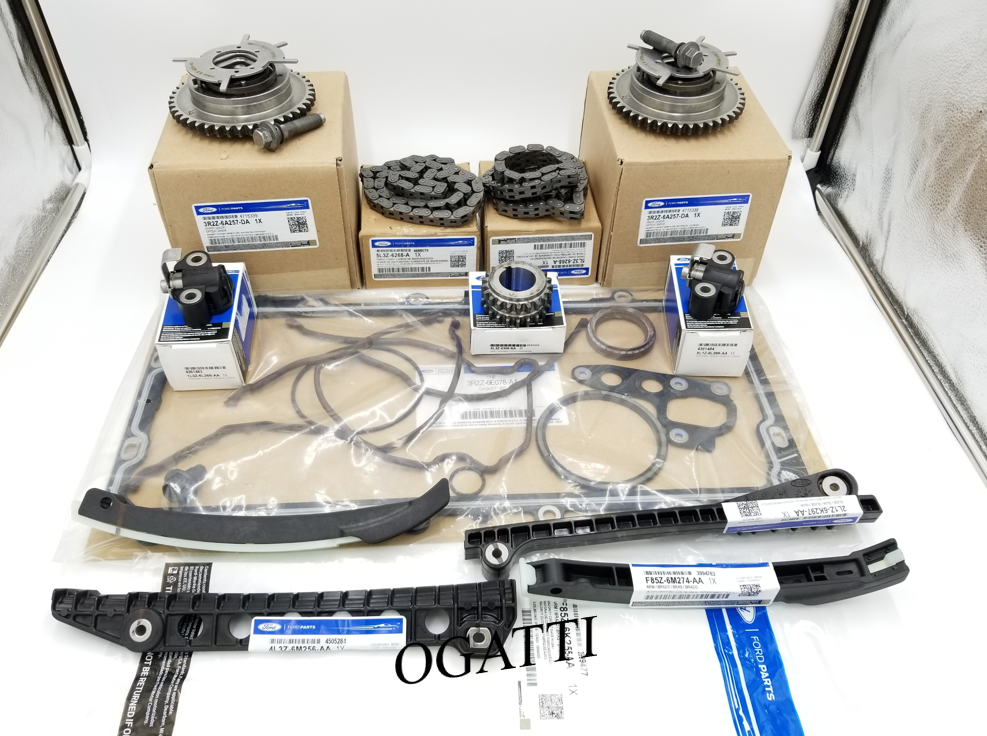 Brand New OEM Timing Chain Guides 5.4L V8, 12 Pieces, Engine Repair Kit Econoline|Excursion|Expedition|F-250-350 2004-2017 (OG-60-5.4L-12-1) - Imagen 2