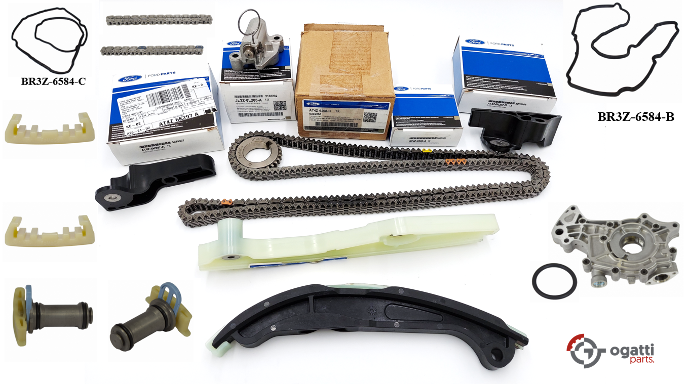 Brand New OEM Timing Chain Kit 3.5L DOHC VCT, 17 Pieces, Engine Repair Kit for Explorer |F-150|Edge | Flex |Taurus 2011-2019 (OG-60-3.5L-17-2) - Imagen 4