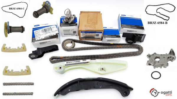 Brand New OEM Timing Chain Kit 3.5L DOHC VCT, 17 Pieces, Engine Repair Kit for Explorer |F-150|Edge | Flex |Taurus 2011-2019 (OG-60-3.5L-17-2)