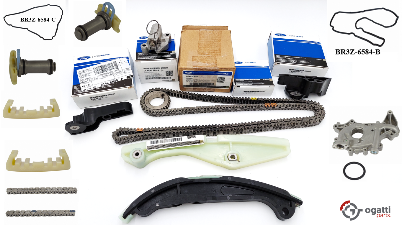 Brand New OEM Timing Chain Kit 3.5L DOHC VCT, 17 Pieces, Engine Repair Kit for Explorer |F-150|Edge | Flex |Taurus 2011-2019 (OG-60-3.5L-17-2)