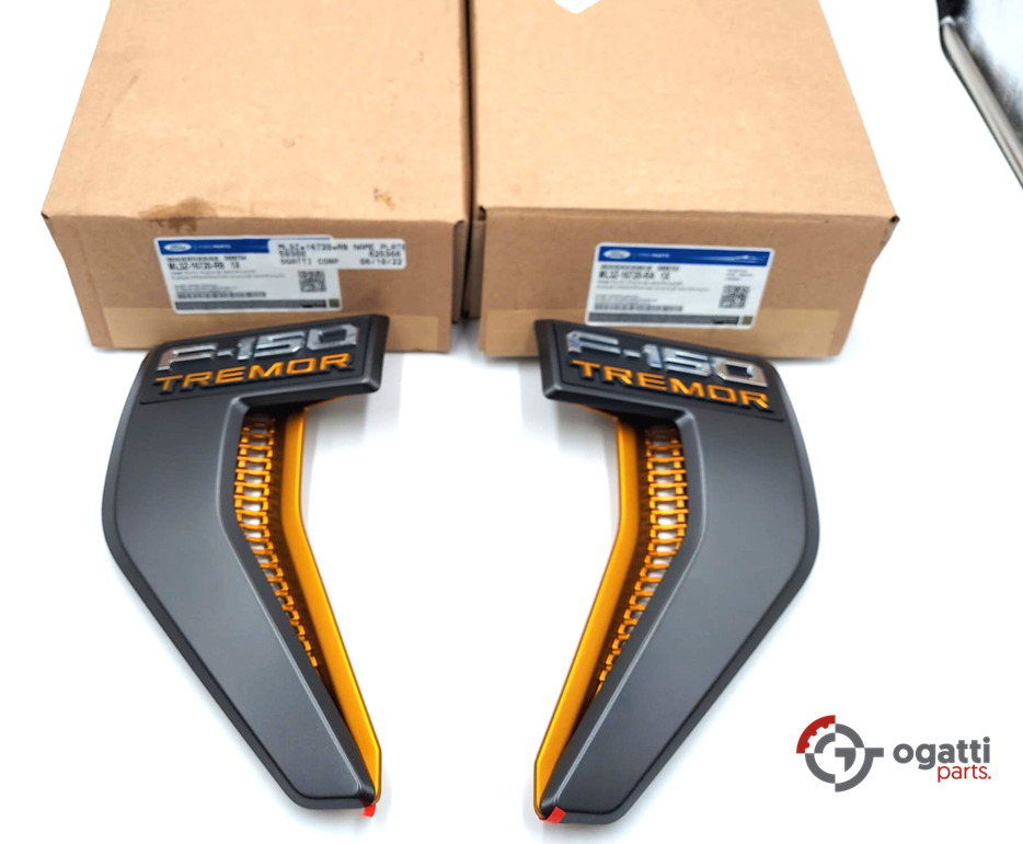 Brand New OEM Emblem fender F-150 TREMOR Version 2021 PASSENGER SIDE RH ML3Z-16720-RA |RB (OG-F150-TREMOR-1) - Imagen 6