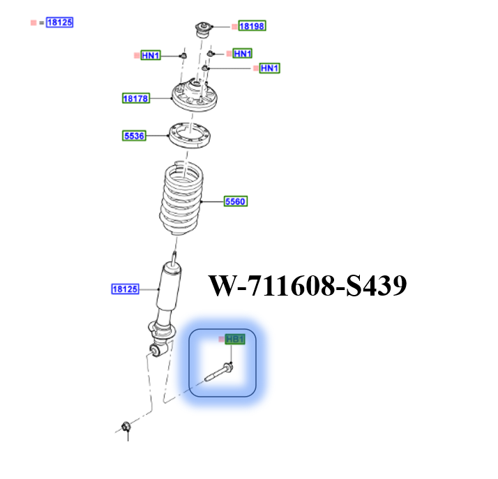 BRAND NEW OEM ONE FRONT SHOCK ABSORBER EXPLORER SPORT TRAC, EXPLORER, RANGER 2005-2011 W-711608-S439 - Imagen 4