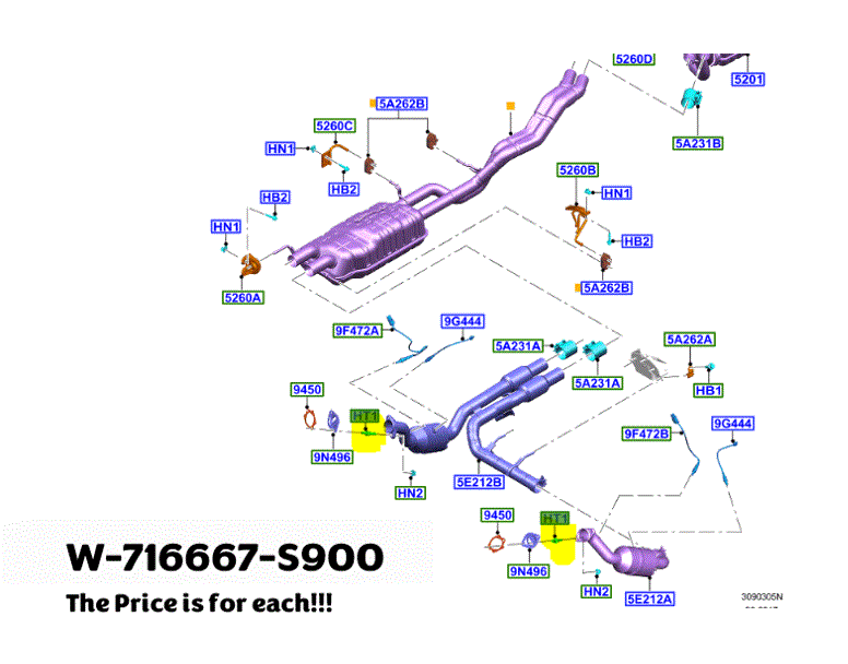 BRAND NEW OEM ONE HARDWARE BOLT EXHAUST SYSTEM DISC SUPPORT EXPEDITION, F-150, LINCOLN NAVIGATOR, TRANSIT 2003-2017 W-716667-S900 - Imagen 4