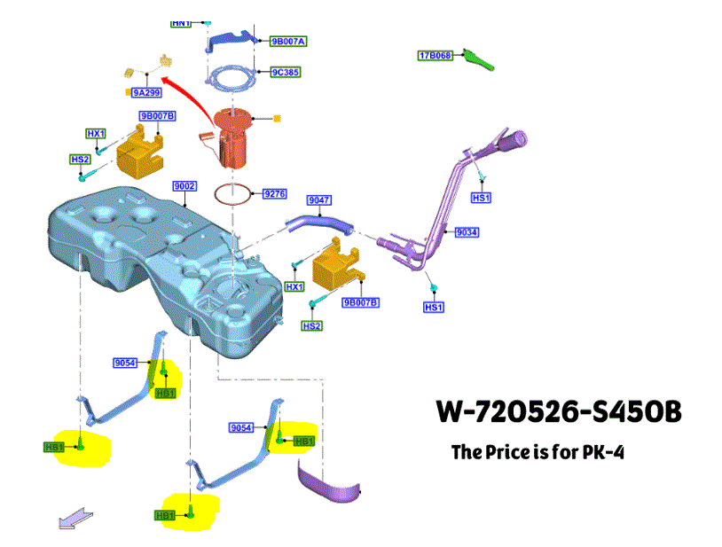 BRAND NEW OEM ONE HARDWARE BOLT FUEL TANK BRACKET BRONCO SPORT, ESCAPE, LINCOLN CORSAIR, MAVERICK 2020-2024 W-720526-S450B - Imagen 4