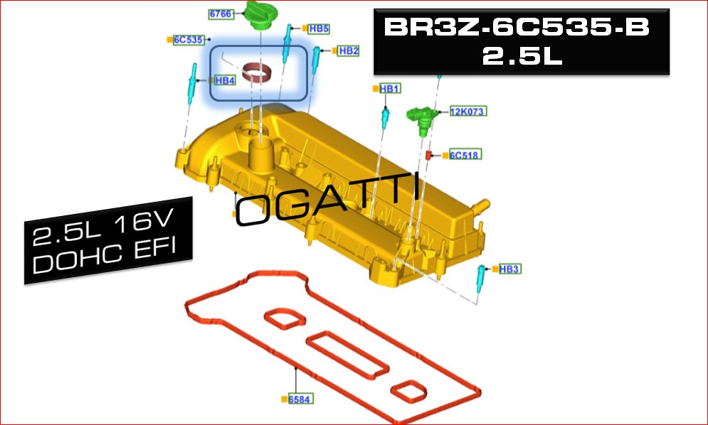 Brand New OEM Engine SEAL - VALVE, SPARK PLUG SEALS BRONCO, EDGE, ESCAPE, EXPLORER, EXPEDITION, F-150,FUSION, C-MAX, LINCOLN, ECOSPORT |BR3Z-6C535-B
