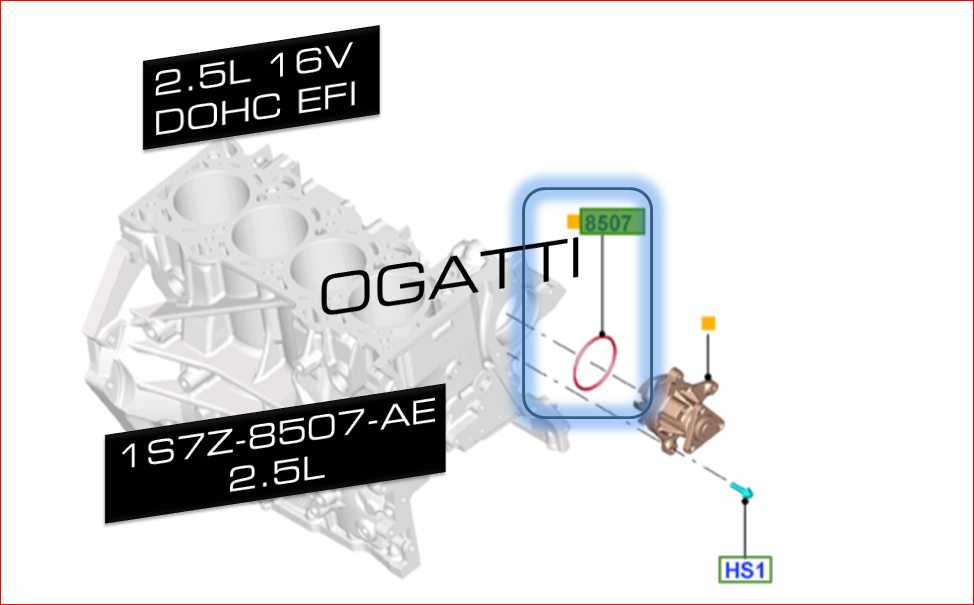 Brand New OEM GASKET - WATER PUMP 1S7Z-8507-AE |8507|