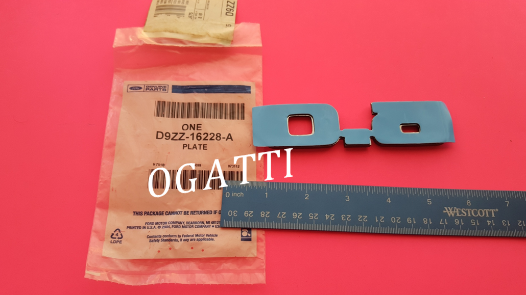 Brand New OEM NAME PLATE 5.0 Fender Emblem Right or Left Set Chrome D9ZZ-16228-A |16228| - Imagen 3