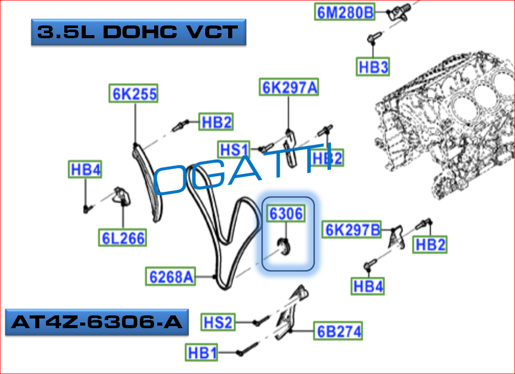 Brand New OEM GEAR - CRANKSHAFT AT4Z-6306-A |6306| - Imagen 3