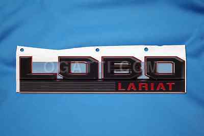 BRAND NEW OEM FENDER EMBLEM 2015-2017 FORD F150 LOBO LARIAT RED LH DRIVER SIDE GL3Z-16720-H - Imagen 2