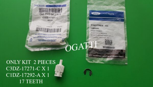 BRAND NEW FORD OEM TRANSMISSION SPEEDOMETER DRIVEN GEAR 17 TOOTH Color CLEAR C3DZ-17271-C and C1DZ-17292-A CLIP