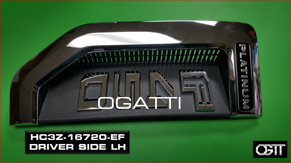 BRAND NEW OEM NAMEPLATE FOR FENDER F450 PLATINUM VERSION LH Driver Side 2016-2017 HC3Z-16720-EF - Imagen 2